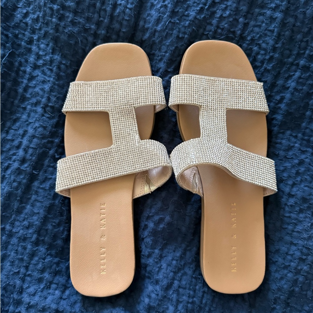 Kelly & Katie Tan and Cream Sandals